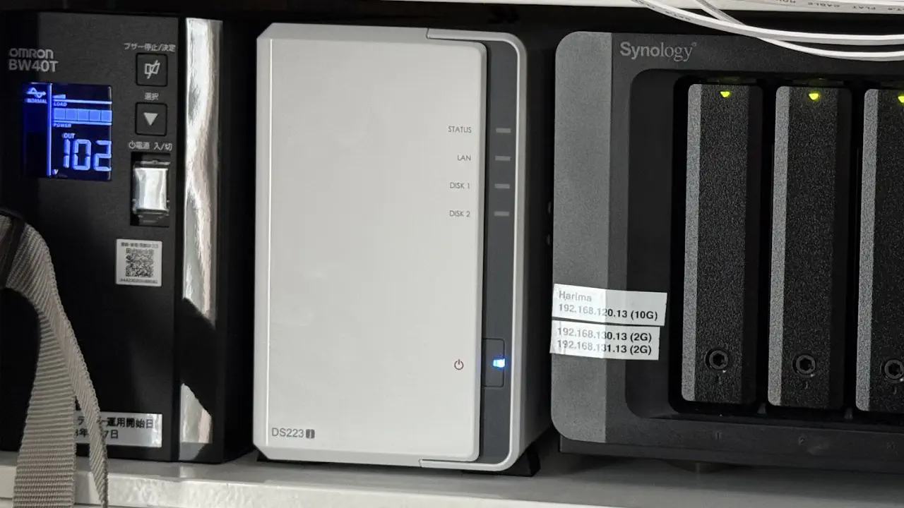Synology DS215jを223jに移行した