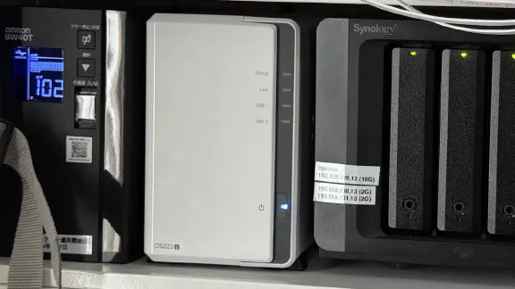 Synology DS215jを223jに移行した